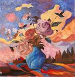 Nguyen Robert (1958) - Ambre 80 X 80  Livraison gratuite