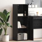 vidaXL Boekenkast Zwart eiken 40 x 30 x 114 cm Bewerkt hout, Huis en Inrichting, Kasten | Boekenkasten, Minder dan 50 cm, Verzenden