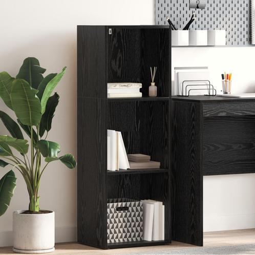 vidaXL Boekenkast Zwart eiken 40 x 30 x 114 cm Bewerkt hout, Huis en Inrichting, Kasten | Boekenkasten, Nieuw, Minder dan 50 cm