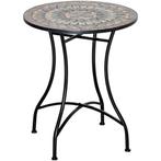 TRUUSK Tuintafel Mozaïektafel Rond Bistrotafel Met Keramiek, Verzenden, Nieuw