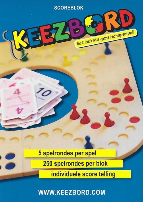 Keezbord - Scoreblok | Keezbord - Gezelschapsspellen, Hobby en Vrije tijd, Gezelschapsspellen | Bordspellen, Nieuw, Verzenden