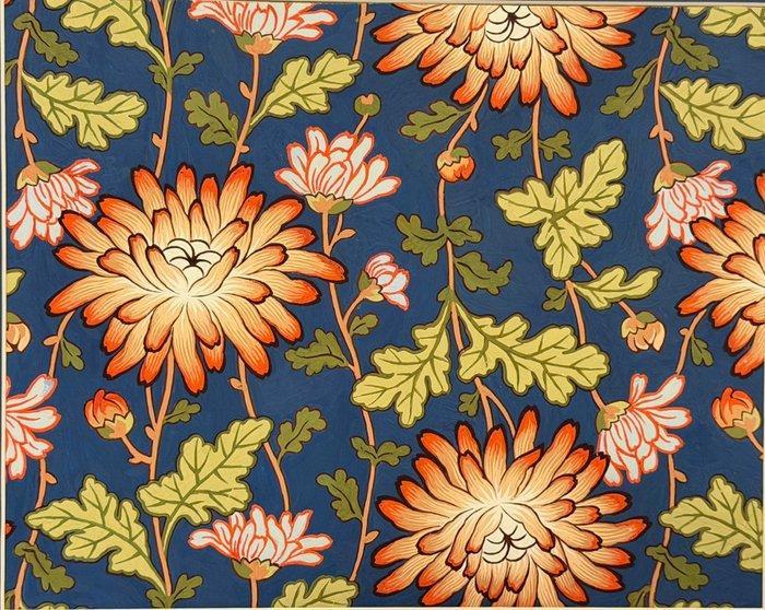 Russische school (XX) - Chrysanthèmes éclatants, Antiek en Kunst, Kunst | Schilderijen | Klassiek