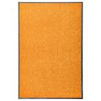 vidaXL Deurmat wasbaar 60x90 cm oranje, Tuin en Terras, Deurmatten, Verzenden, Nieuw