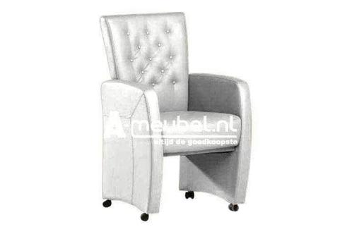 Eetkamerstoel Carina - eetkamerstoelen - Wit, Huis en Inrichting, Stoelen, Wit, Nieuw, Stof