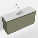 MONDIAZ OLAN 100cm toiletmeubel army. LEX wastafel talc, Ophalen of Verzenden, Nieuw, Bad