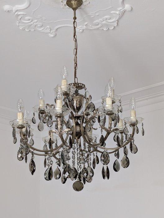 Plafondlamp - Kristal - geplateerd zilver, Antiek en Kunst, Antiek | Overige Antiek