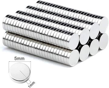 Neodymium magneten - 5 x 1 mm - extra sterke doe-het-zelf beschikbaar voor biedingen