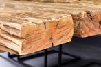 Design glazen eettafel BARRACUDA 220 cm natuurlijk massief, Huis en Inrichting, Tafels | Eettafels, Ophalen of Verzenden, Nieuw