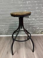 Industrial Stool - Kruk (2) - Hout, Staal, Antiek en Kunst