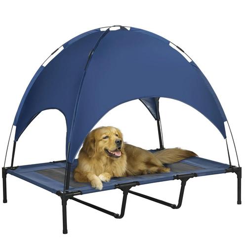 TRUUSK Luxe Huisdierbed Met Baldakijn - Verhoogd Buiten Hond, Dieren en Toebehoren, Honden-accessoires, Nieuw, Verzenden