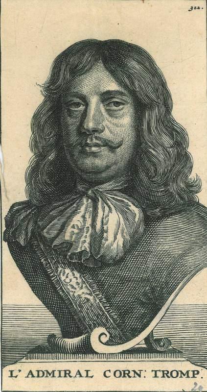 Portrait of Cornelis Maartenszoon Tromp, Antiek en Kunst, Kunst | Etsen en Gravures