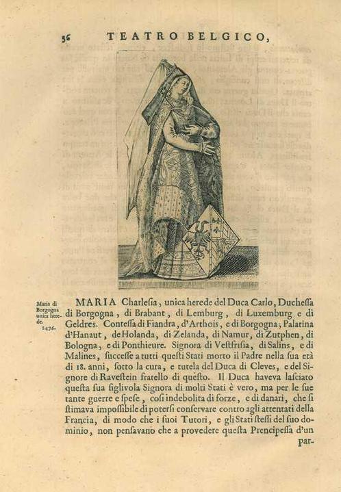 Portrait of Mary of Burgundy, Antiek en Kunst, Kunst | Etsen en Gravures
