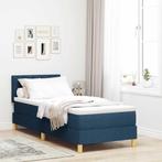 vidaXL LED Box Spring Bed met matras Blauw 80 x 200 cm Stof, Huis en Inrichting, Slaapkamer | Bedden, Verzenden, Nieuw, Blauw