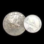 Portugal. 2 Silver Coins: 1x 1000 Escudos (Encounter of Two