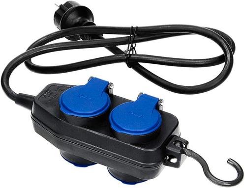 Waterdichte verlengsnoer - 4 voudig  - 5 meter, Hobby en Vrije tijd, Elektronica-componenten, Ophalen of Verzenden