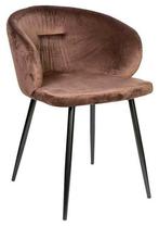 PTMD Move Velvet Stoelen 55x57x75cm Fluweel/Metaal Bruin, Ophalen of Verzenden, Nieuw
