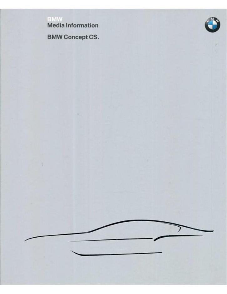 2007 BMW CONCEPT CS PERSMAP DUITS | ENGELS, Boeken, Auto's | Folders en Tijdschriften, BMW