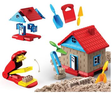 PLAY IT Kinetisch Zand Huis Blokmaker 750gram - Bruin - Spee