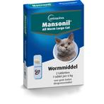 Mansonil All Worm Ontworming Tabletten Kat vanaf 6 kg 2 tabl, Dieren en Toebehoren, Dierenvoeding, Verzenden