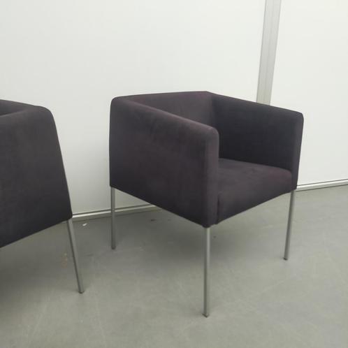 Skandiform fauteuil boxer - zwarte stof (alleen per set), Huis en Inrichting, Fauteuils, Ophalen of Verzenden