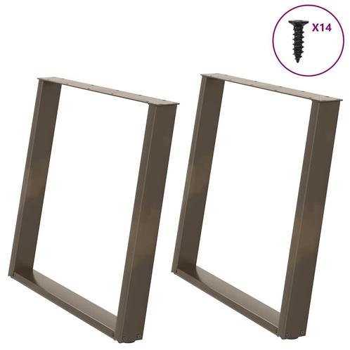 vidaXL Eettafelpoten 2 st U-vormig 100x(72-73) cm staal, Huis en Inrichting, Tafelonderdelen, Nieuw, Verzenden
