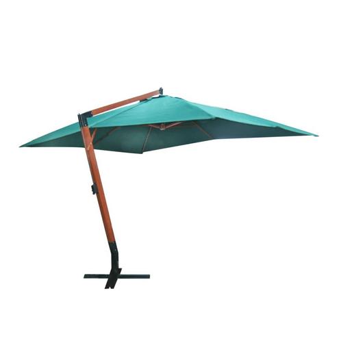 vidaXL Zweefparasol Melia 300x400 cm groen, Tuin en Terras, Parasols, Zweefparasol, Nieuw, 3 tot 4 meter, Verzenden