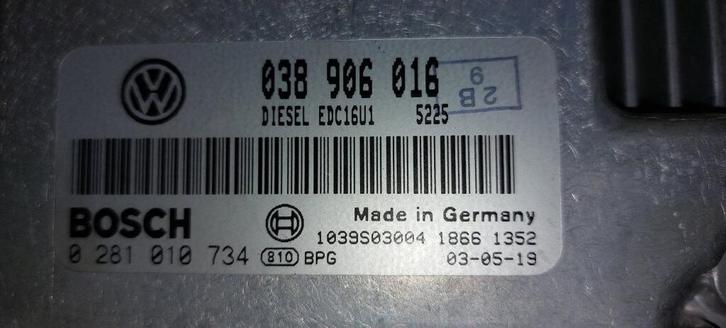 038 906 016 motorcomputer Volkswagen Transporter T5 VAK 61F, Auto-onderdelen, Motor en Toebehoren, Gebruikt, Volkswagen, Ophalen of Verzenden