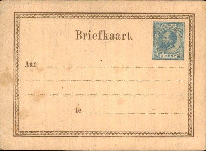 Nederland 1876 - Geuzendam 11 - Willem III - 5 cent blauw,, Postzegels en Munten, Postzegels | Nederland