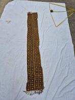 Oud Kuba-weefsel – 180 × 15 cm – Handgeweven raphia met, Antiek en Kunst