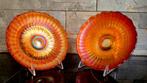 Fenton Art Glass Company - Schaal (2) - Glas - Stipled Rays