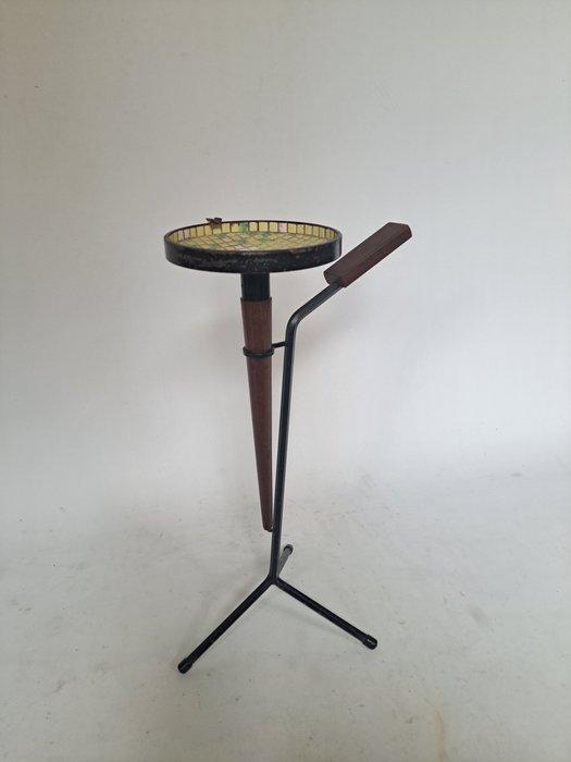 Bijzettafel - Teak - Staande asbak, Antiek en Kunst, Kunst | Designobjecten