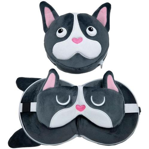 Reiskussen & Slaapmasker - Franse Bulldog Hond - Relaxeazzz, Huis en Inrichting, Woonaccessoires | Kussens, Nieuw, Ophalen of Verzenden