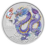 Australië. 2024 1 oz Coloured Lunar Year of the Dragon 2