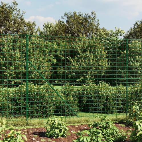 vidaXL Draadgaashek met grondankers 2,2x10 m groen, Tuin en Terras, Schuttingen, Nieuw, IJzer, 2 meter of meer, Verzenden