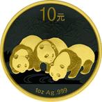 China. 10 Yuan 2013 Panda - Gold Black Empire Edition, 1 oz
