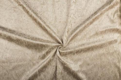 Fluweel stof zandbruin stof - 10m rol - Velours stretch, Hobby en Vrije tijd, Stoffen en Lappen, 200 cm of meer, Nieuw, 120 cm of meer