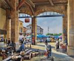 Jacques Tronchet (1923-2006) - Sous la halle du marché de, Antiek en Kunst, Kunst | Schilderijen | Klassiek