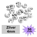 Fako Bijoux® - Knijpkraal Cover - Verberger - 4mm - 50 Stuks, Hobby en Vrije tijd, Kralen en Sieraden maken, Verzenden, Nieuw