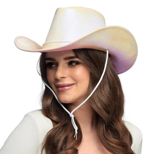 Cowboy Hoed Parelmoer, Hobby en Vrije tijd, Feestartikelen, Nieuw, Verzenden