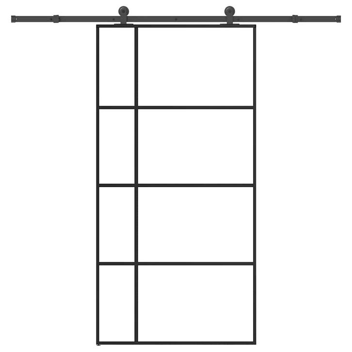 vidaXL Schuifdeur met beslag 102,5x205 cm ESG-glas en, Doe-het-zelf en Verbouw, Deuren en Horren, Nieuw, Verzenden