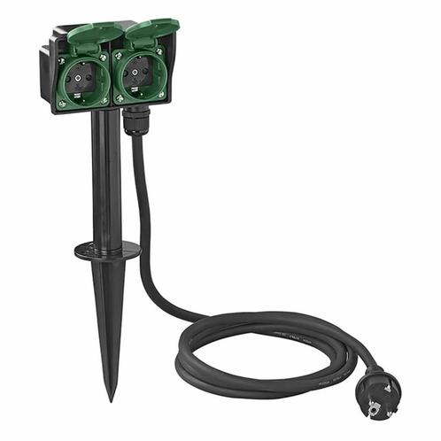 ProPlus Dubbele tuincontactdoos met aardspies - spatwater..., Auto-onderdelen, Elektronica en Kabels, Nieuw, Ophalen of Verzenden