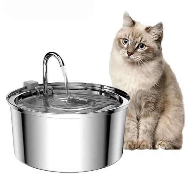 Roestvrijstalen Automatische Drinkfontein Kat en Hond –3L US, Dieren en Toebehoren, Kattenvoerbakken en Drinkbakken, Nieuw, Verzenden