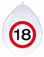 Ballonnen 18 Jaar Verkeersbord 30cm 8st, Verzenden, Nieuw