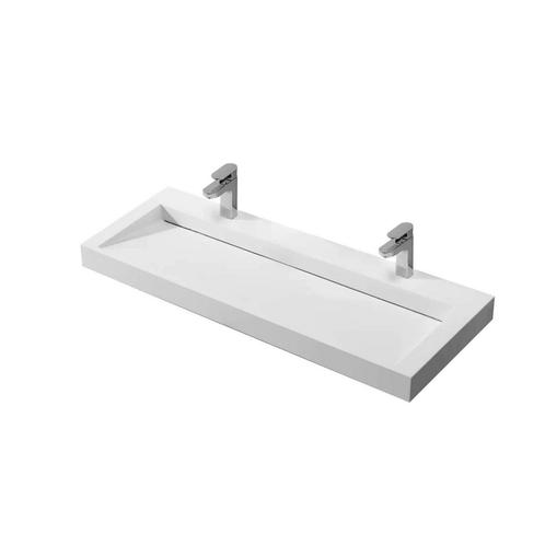 Wastafel BWS Hoya 120x45.5 cm Met 2 Kraangaten Mat Wit, Doe-het-zelf en Verbouw, Sanitair, Overige typen, Nieuw, Ophalen of Verzenden