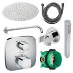 Hansgrohe Ecostat Regendoucheset Inbouw Wanduitloop met, Ophalen of Verzenden, Nieuw, Chroom, Kraan