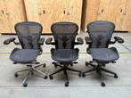 Herman Miller Aeron Remastered Onyx/Graphite/Polished, Verzenden, Zwart, Zo goed als nieuw, Bureaustoel
