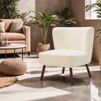 Teddy-fauteuil Robina 2 offwhite W2 - Bouclé gebroken wit, Verzenden, Nieuw