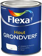 Flexa Grondverf - Hout - Wit - 750 ml, Doe-het-zelf en Verbouw, Nieuw, Ophalen of Verzenden