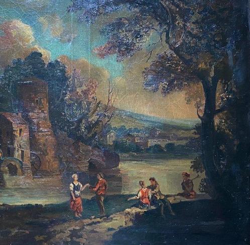 Gaspard Dughet (1615-1675), Navolger van - Paesaggio con, Antiek en Kunst, Kunst | Schilderijen | Klassiek