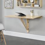 Tafel bureau opvouwbaar voor wandmontage 100x60x58 hout, Nieuw, Verzenden